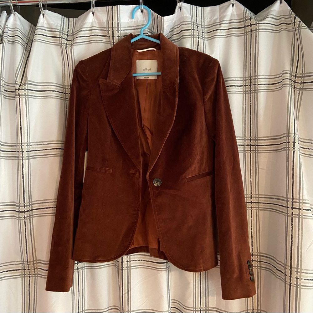 Wilfred Brown Velvet Blazer
